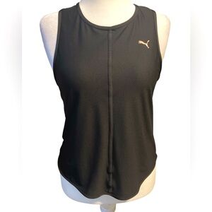 Puma Women's Black Athletic Tank with Copper Logo Size L Like New